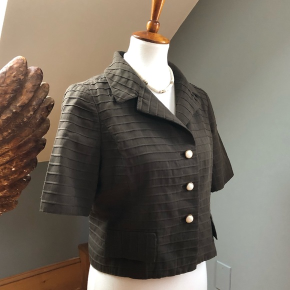 50’s Lillie Rubin Brown Pleats Shirt - Picture 9 of 9